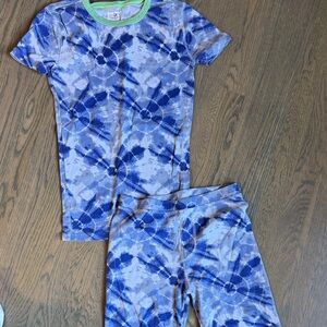 Crewcuts Blue and White Tie-Dye Kids Pajama Set